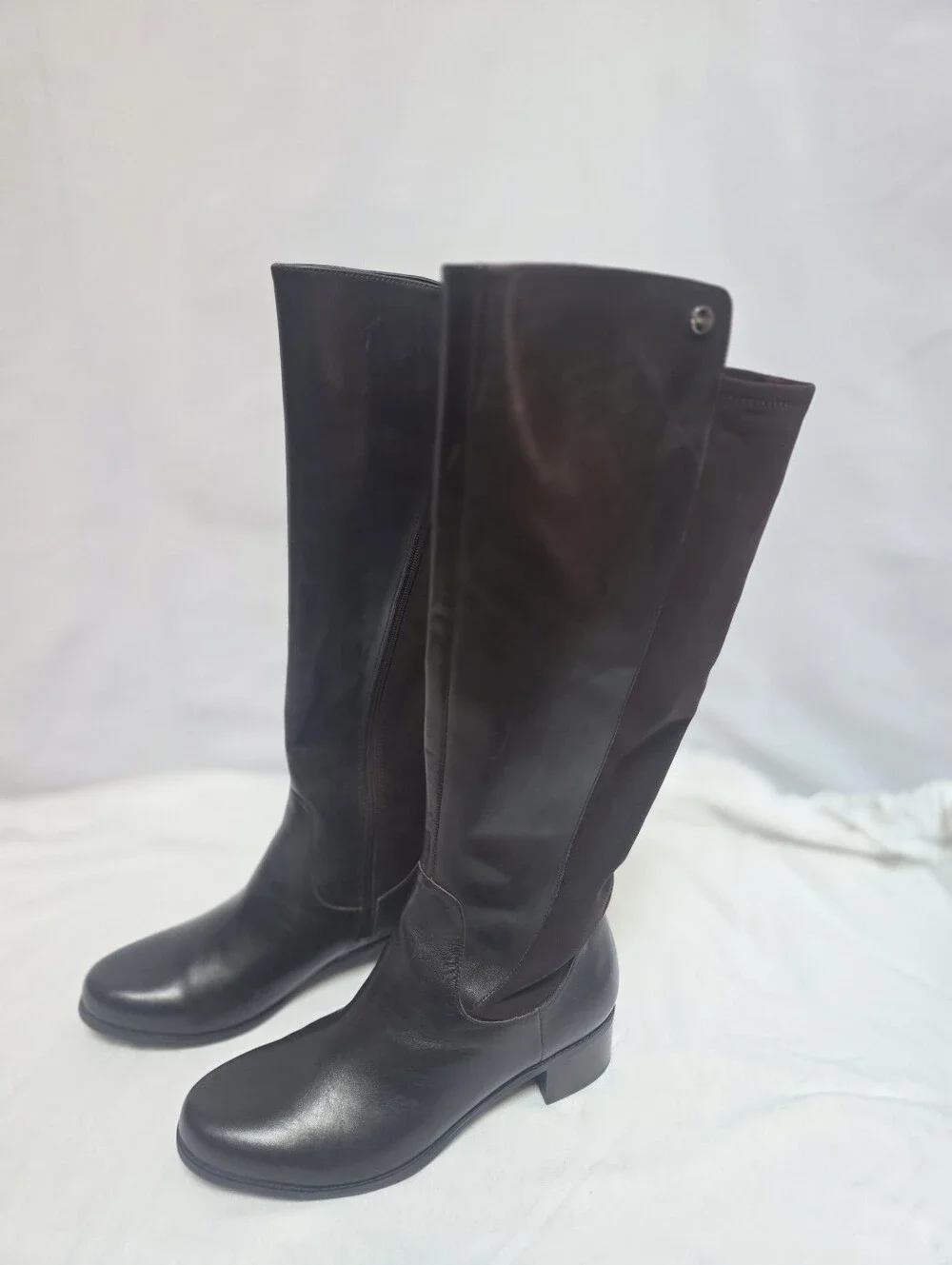 Marc Fisher Women's Brown Leather Knee High Boots Size 8.5W Wide